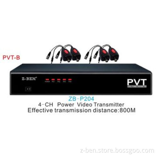 Power Video Balun with 1CH Power Video Transmitter and 800m Effective Transmission Distance